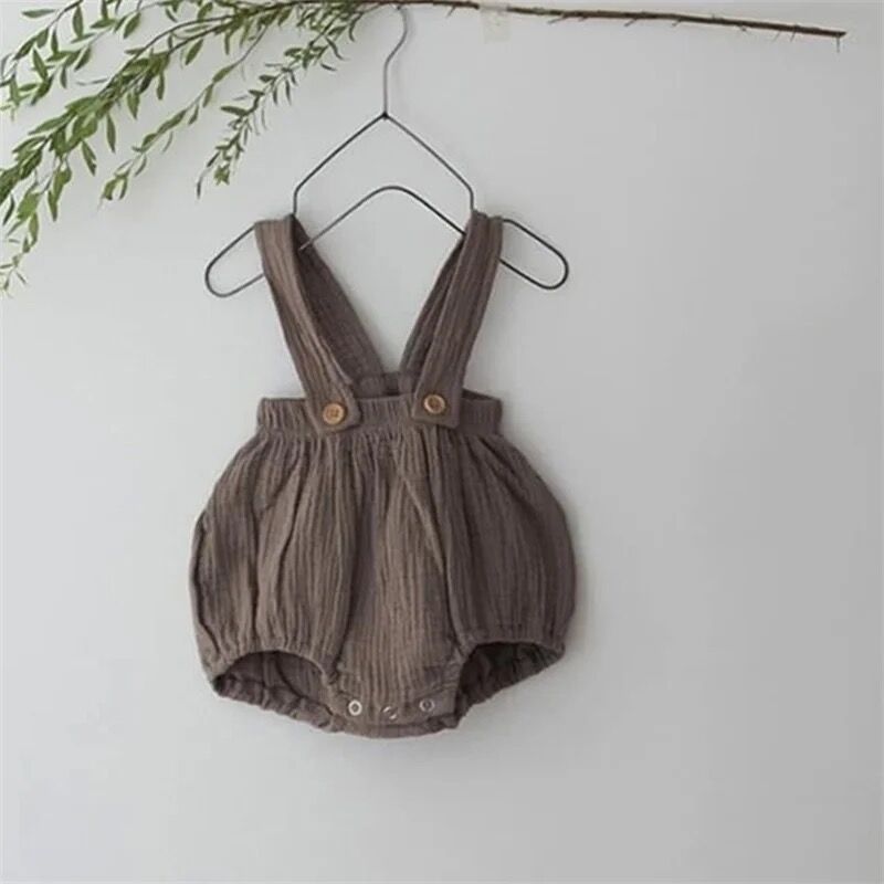 コットンリネンサスペンダー付きパンツ(3116) | こどもふく🧸mocokids