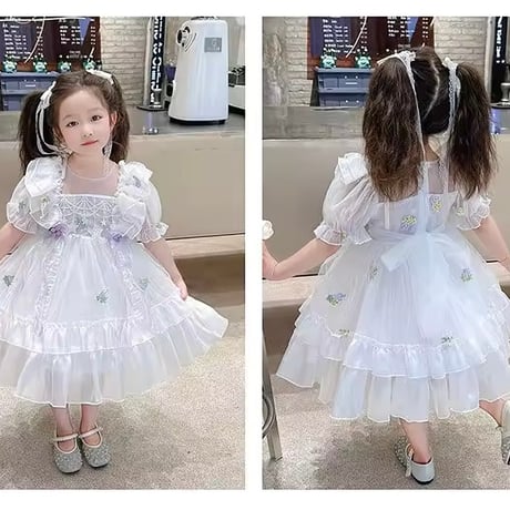 kids purple/ whiteアイドルグレープドレス(645)