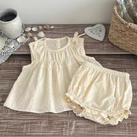 creamミニヨンドットノースリーブセットアップ(2240)