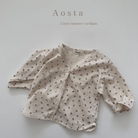即納【Aosta】リネンカーディガン(2955)