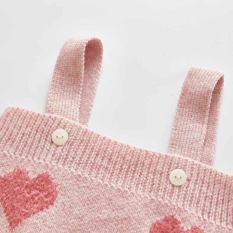 ピンクハートニットカーディガンorサロペット(899) | こどもふく🧸mocokids