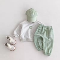 grayトレーナー×mint greenパンツセットアップ(4157)
