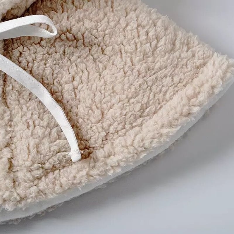 くま耳ボアショートポンチョ(2459) | こどもふく🧸mocokids