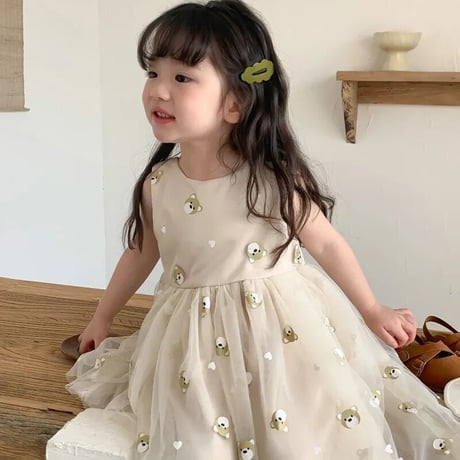 kids bearチュールワンピース(3226)