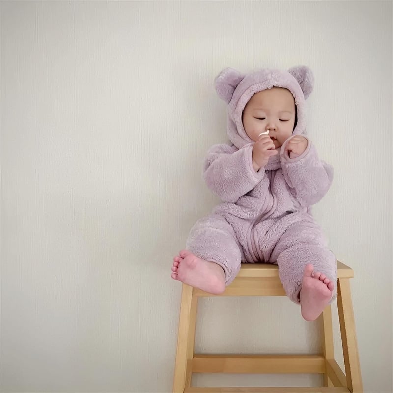 5color もこもこくまバラクラバボディオール(2476) | こどもふく