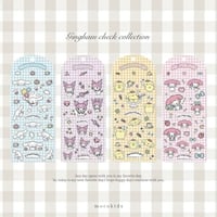 即納◆gingham checkキャラクターふっくらシール(1821)