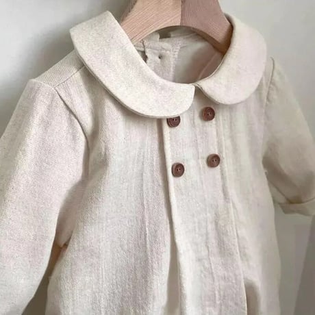 リネンfour buttonロンパース(2512)