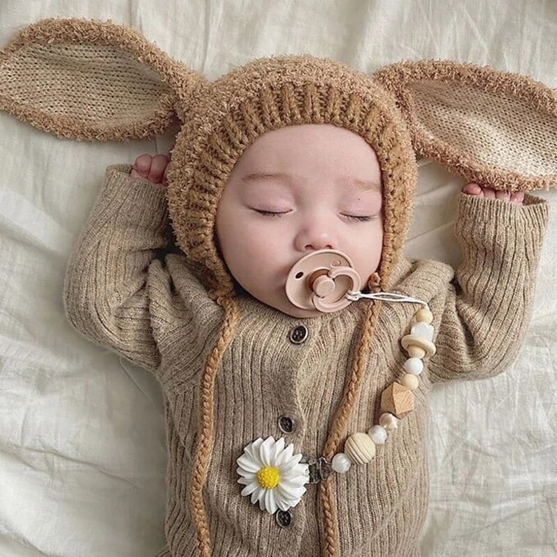 4color もふもふひもうさ耳帽子(475) | こどもふく moco kids