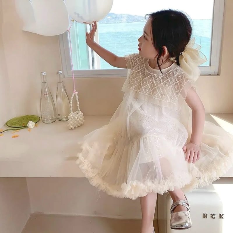 kids スクエアネックビジュー×スパンコールドレス(370) | こども kids スクエアネックビジュー×スパンコールドレス(370) | こども