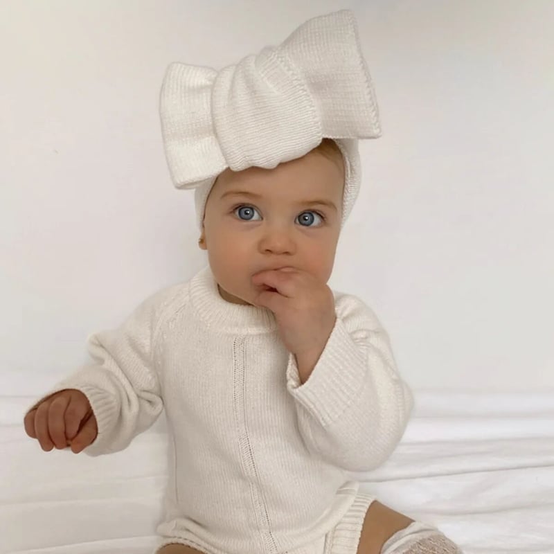 9color ベビーリボンニットヘアバンド(501) | こどもふく🧸mocokids