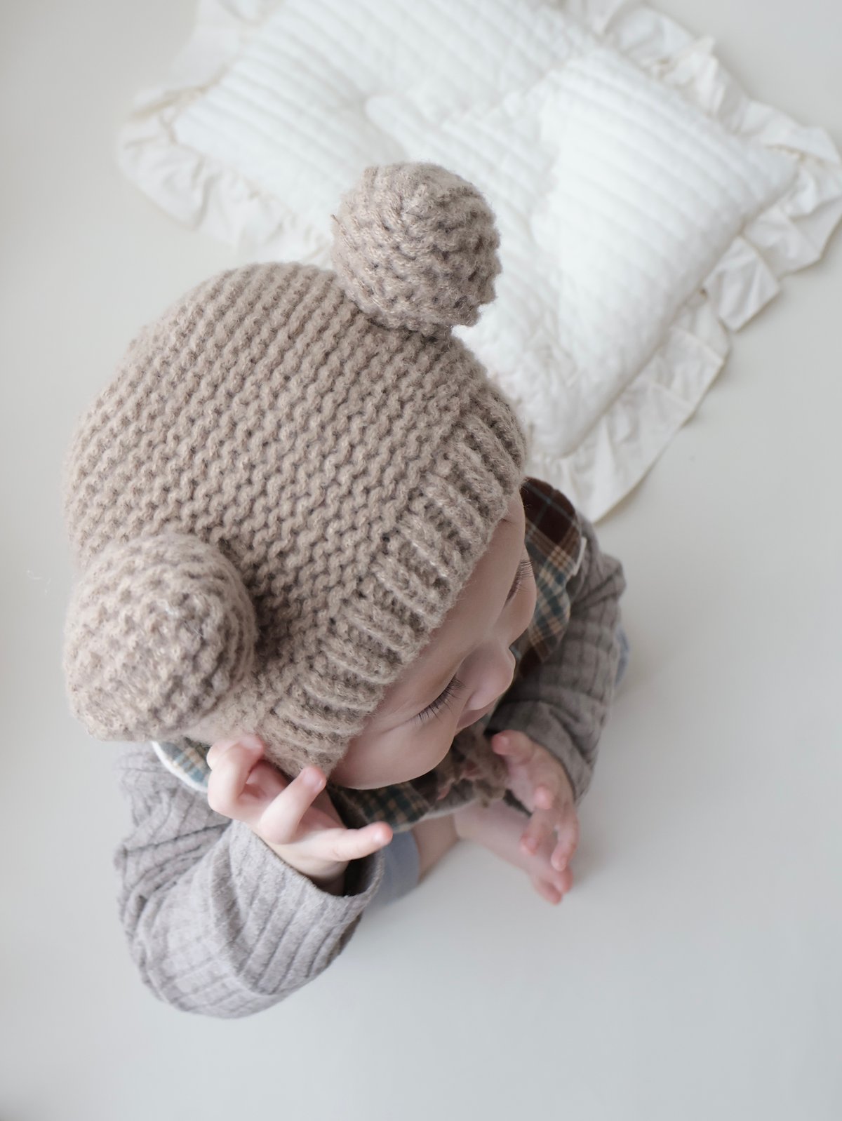 8color くま耳かぎ針編みニットボンネット(708) | こどもふく🧸mocokids 8color くま耳かぎ針編みニットボンネット(708) | こどもふく🧸mocokids