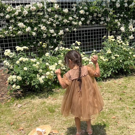 即納あり◆kids トライアングルふんわりチュールドレス(2508)