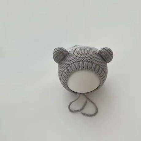 8color くま耳かぎ針編みニットボンネット(708)