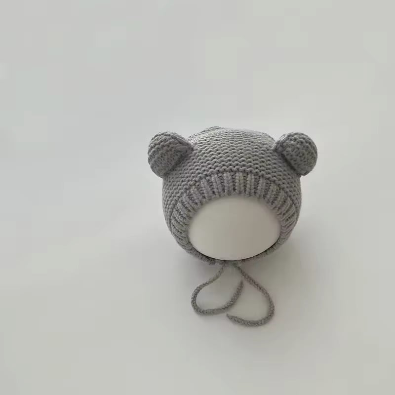 8color くま耳かぎ針編みニットボンネット(708) | こどもふく🧸mocokids 8color くま耳かぎ針編みニットボンネット(708) | こどもふく🧸mocokids