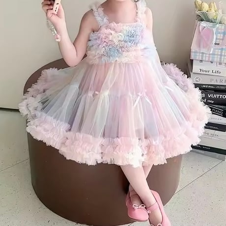 kids ゆめかわピンクチュチュキャミドレス(2130)
