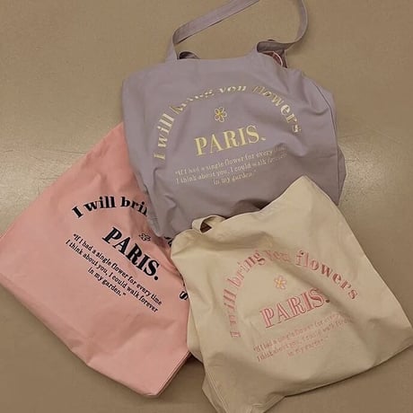 PARIS.ロゴ刺繍トートバッグ(2708)