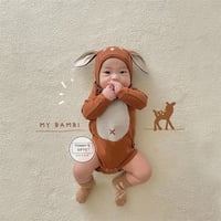 小鹿ヘソ付きロンパース(2197)