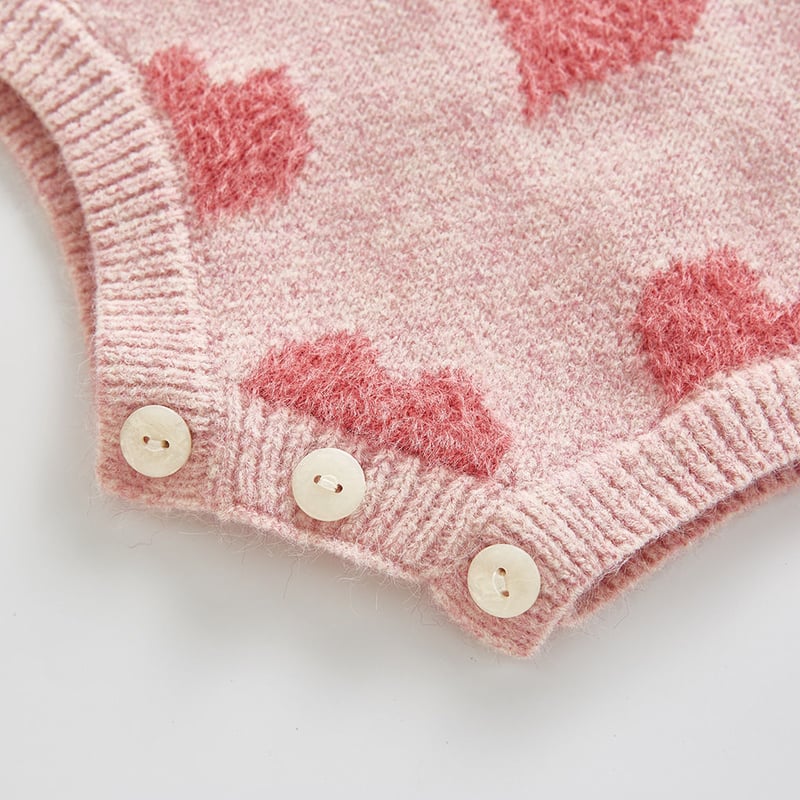 ピンクハートニットカーディガンorサロペット(899) | こどもふく🧸mocokids