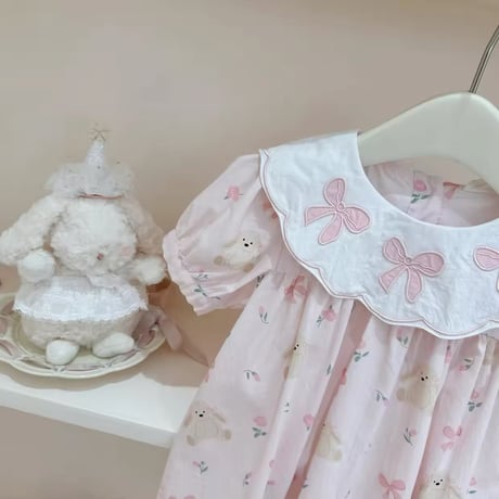 sweetリボンたれ耳うさぎワンピース(1119)
