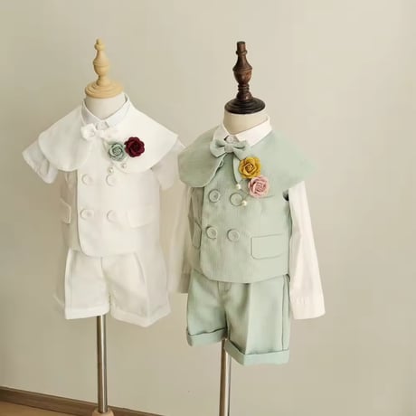 mint/white ベストフォーマルスーツ(987)