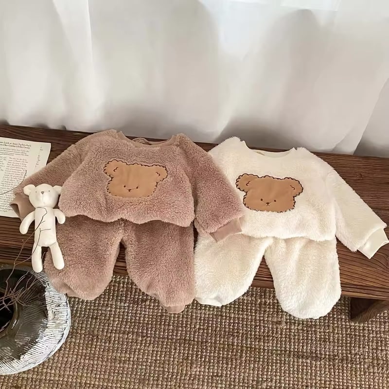 2color もふもふくまセットアップ(772) | こどもふく🧸mocokids