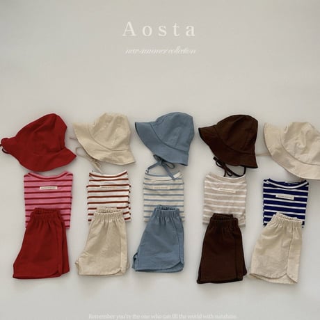 即納【Aosta】signature border T-shirt(2999)