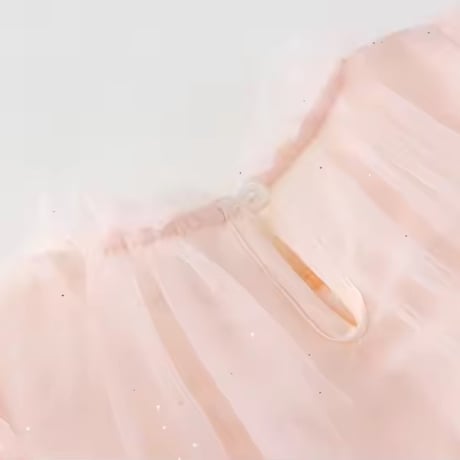 kids ふんわりラメチュールロングドレス(1108)