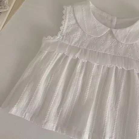 whiteアイレットノースリーブセットアップ(2280)