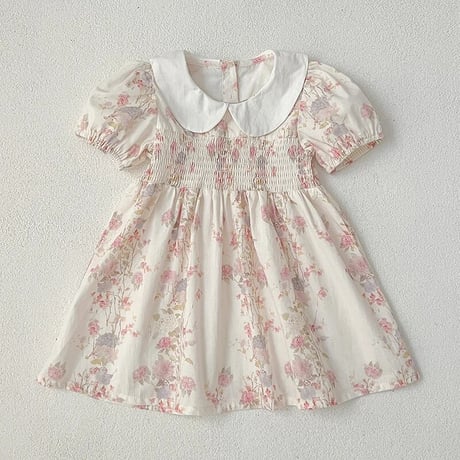 姉妹お揃いlight color flowerロンパースorワンピース(2779)