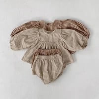 ブラウンギンガムチェックセットアップ(1316)