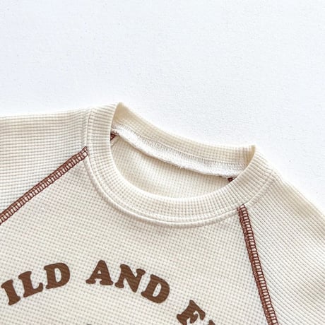 ワッフルくまwild and freeロンパース(3070)