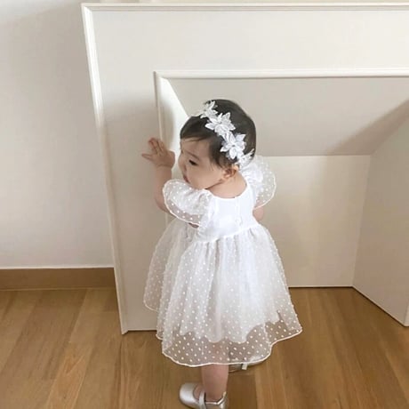 ベビーフラワーラインヘアバンド(090)