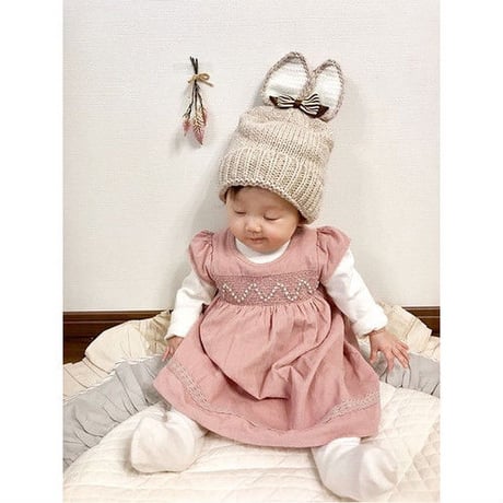 うさ耳りぼんニット帽(104)