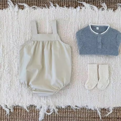 momo mint/beige ポッケサロペット(1450)