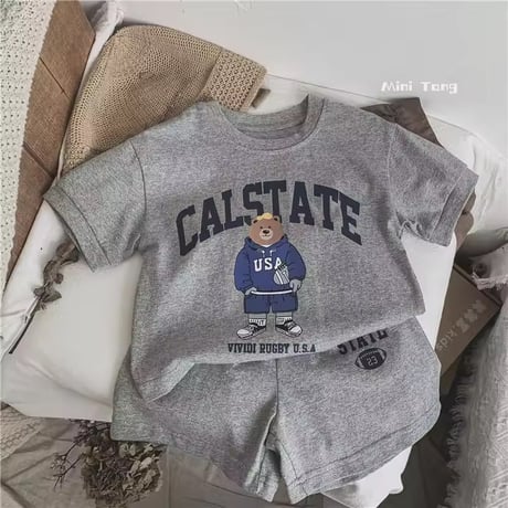3color CALSTATEくまセットアップ(1299)