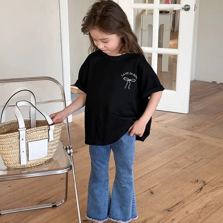 kids 4color リボンオーバーtシャツ(4132)