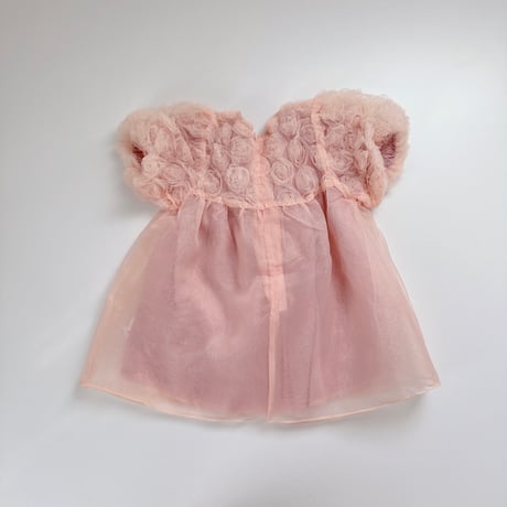 beige/pink シフォンブーケドレス(2249)