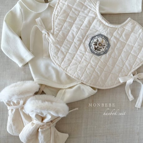 即納【monbebe】Basic  collar rompers (mo44)