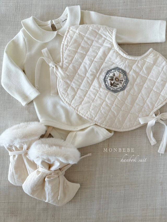 即納【monbebe】Basic collar rompers (mo44) | こどもふく