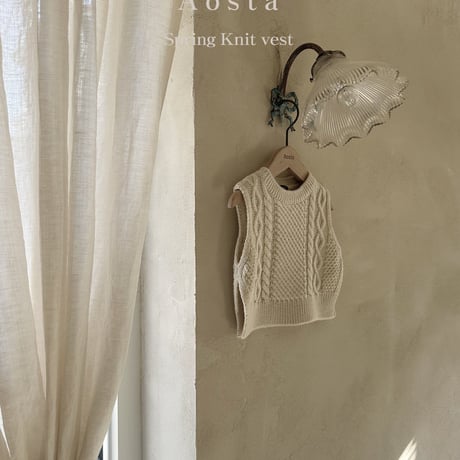 即納【Aosta】knit vest (a18）
