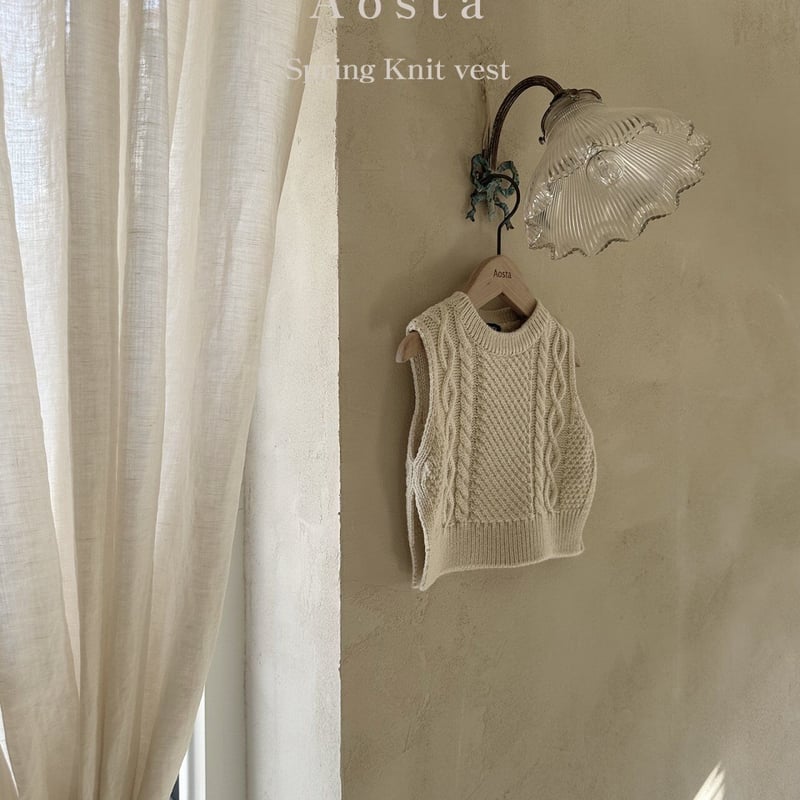 即納【Aosta】knit vest (a18） | こどもふく moco kids