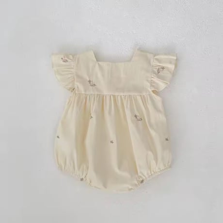 姉妹お揃いエンブロイダリーpetitフラワーロンパースorワンピース(3138)