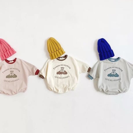 即納◆3color hamm's ロンパース(1306)