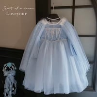 kids ブルースノーマントファーwinterドレス(1708)