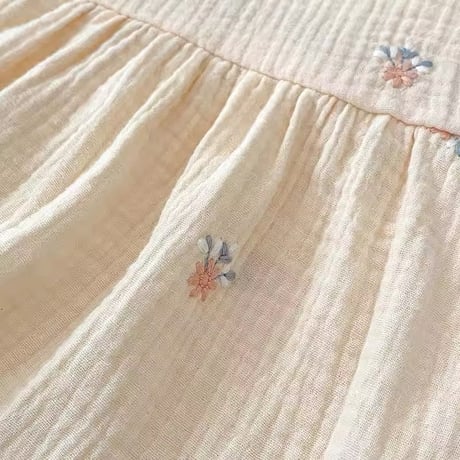 リネンフラワー×チェックノースリーブブルマセットアップ(1147)