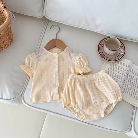 lemon/beige メローアイレットセットアップ(1153)