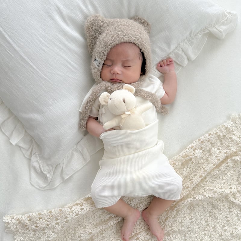 【monbebe】 newborn 退院服 Selina Rompers / monbebe [退院着 新生児 ベビー服 モンベベ] |