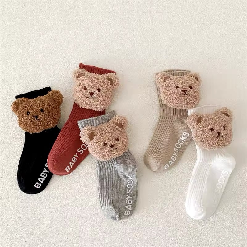 立体くまベビーソックス(2047) | こどもふく🧸mocokids