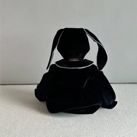 うさ耳ブラックベルベットロンパース(1694)