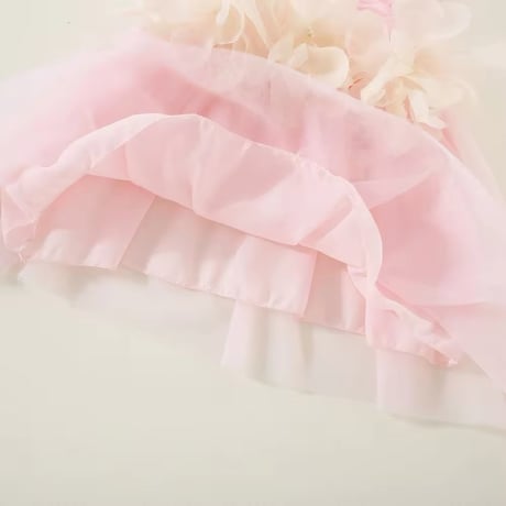 mint/pink ウエストフローラルドレス(688)